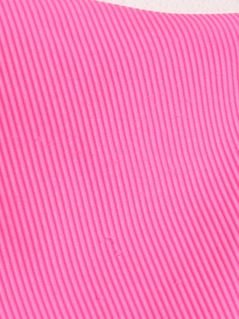 Beach Riot Celine One Piece Swimsuit Neon Pink Ribbed Cut Out Asymmetrical Large - Picture 11 of 16